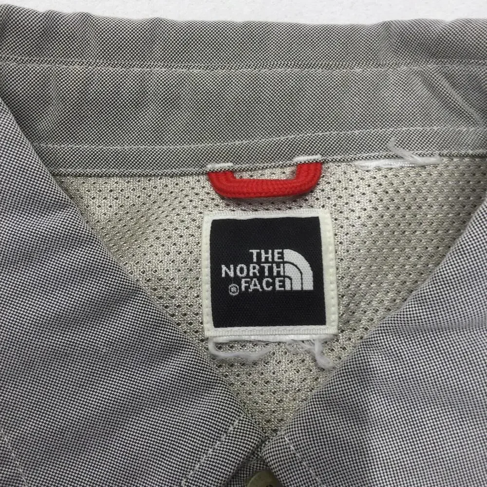 The North Face Shirt Mens 2XL Gray Check Twill Long Sleeve Button Down Casual
